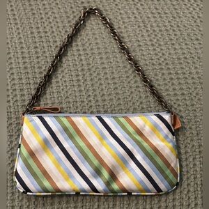 J. Crew silk striped purse